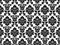 1/4 Sheet ~ Damask Black on White Wedding Background ~ Edible Cake/Cupcake Topper - D799